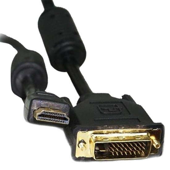 HDMI DVI KABLO 5 METRE DVI 24+1 MALE TO HDMI 19P MALE POWERMASTER