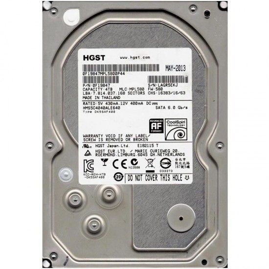 HITACHI HMS5C4040ALE640 4 TB 7200 64MB 3.5 SATA3 HARDDİSK