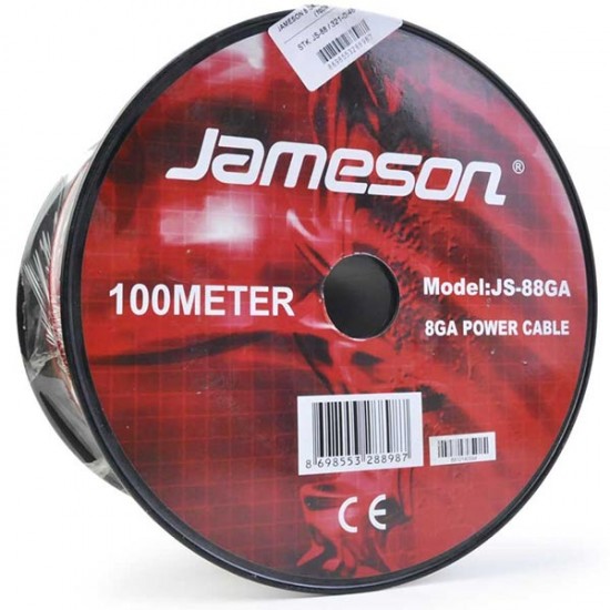 KABLO ARTI ANFİ KIRMIZI POWER 8 GA JAMESON JS-88 100 MT