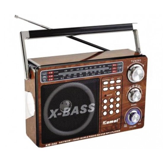 KAMAL KM-980 USB/SD/FM DESTEKLİ MP3 ÇALAR RADYO