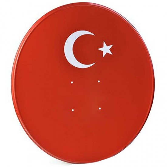 KIRMIZI BAYRAK 70 CM OFSET ÇANAK ANTEN KÜÇÜK MOUNT 10 LU PAKET KIRMIZI BAYRAK BASKILI MAG