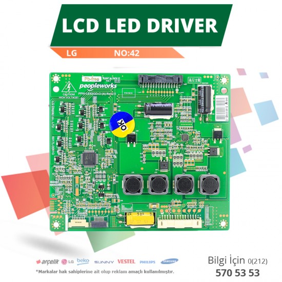 LCD LED DRİVER LG (6917L-0061G,PPW-LE42GD-O (A)REV0.5) (LC420EUF SD PX) (NO:42)