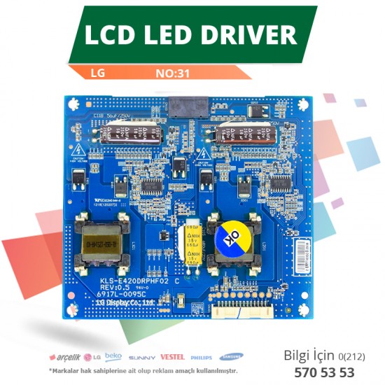 LCD LED DRİVER LG (6917L-0095C,KLS-E420DRPHF02 C REV0.5) (LC420DUN SE U2) (NO:31)