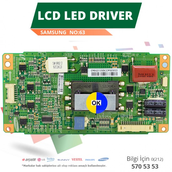 LCD LED DRİVER SAMSUNG (SSL460_0E2A REV0.3) (LTA460HM06) (NO:63)