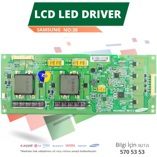 LCD LED DRİVER SAMSUNG (SSL460EL02 REV0.2) (LTA460HJ09) (NO:38)