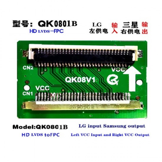 LCD PANEL FLEXİ REPAİR KART QK08V1 HD LVDS TO FPC LG İN SAM OUT (QK8001B)