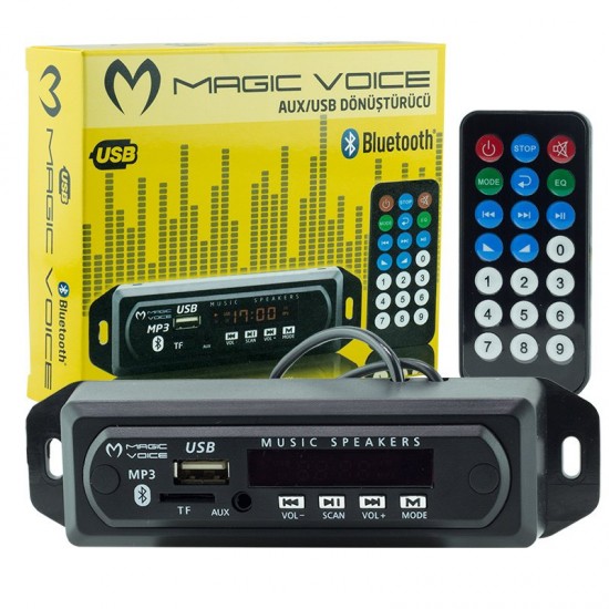 MAGICVOICE USB-400 BLUETOOTH/AUX USB/SD/MMC KUMANDALI OTO TEYP ÇEVİRİCİ DİJİTAL PLAYER