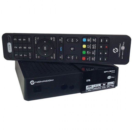 NOVACOM SPYBOX S10 PLUS 4K UHD 7.0 ANDROID 2GB DDR KASALI UYDU ALICISI