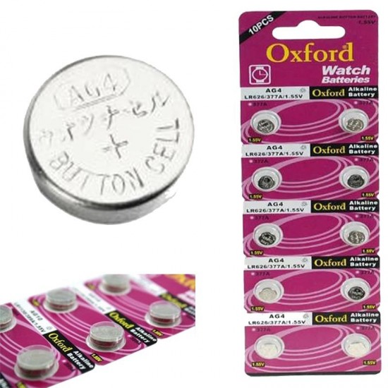 OXFORD AG4-377 LR626 ALKALİN SAAT PİLİ 10LU PAKET