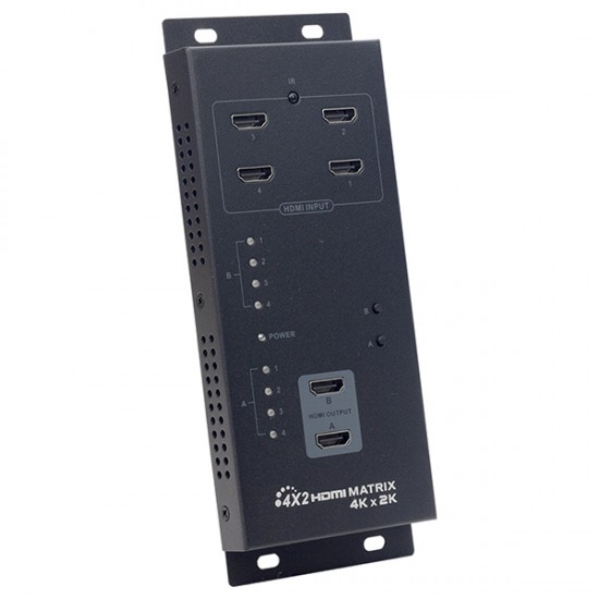 POWERMASTER PM-16247 4X2 ULTRA HDMI 4KX2K@30HZ MATRIX SWITCH (4 CİHAZ GİRİŞ / 2 LCD ÇIKIŞ)