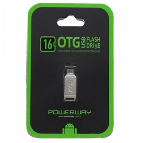 POWERWAY 16 GB MİCRO USB SAMSUNG 2.0 OTG METAL FLASH BELLEK