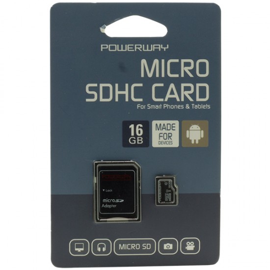 POWERWAY PWR-16 16GB MICRO SD HAFIZA KARTI (CLASS 10)