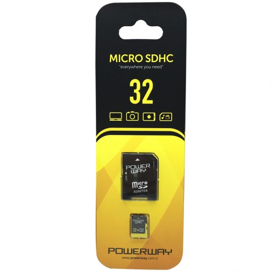 POWERWAY PWR-32 32GB MICRO SD HAFIZA KARTI (CLASS 10)