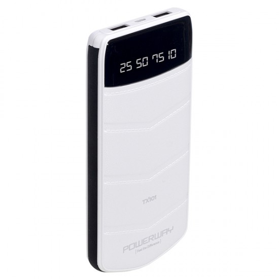 POWERWAY TX-101 10000 MAH ÇİFT USBLİ DİJİTAL EKRAN POWERBANK