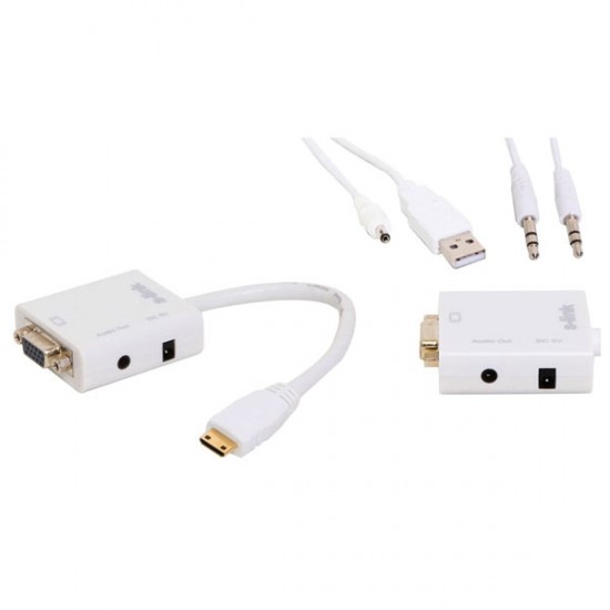 S-LINK SL-MHVS15 MİNİ HDMI TO VGA+AUDİO ÇEVİRİCİ