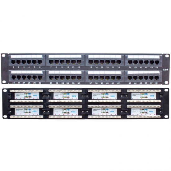 S-LINK SL-P648 48 PORT UTP CAT6 PATCH PANEL