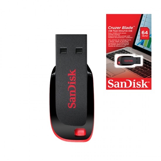 SANDISK CRUZER BLADE 64 GB USB 2.0 FLASH DİSK