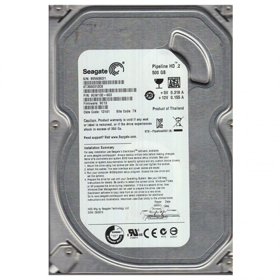 SEAGATE ST3500312CS 500 GB 5900 RPM 8 MB SATA HARDDİSK