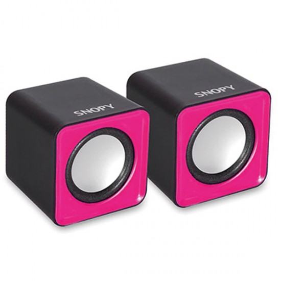 SNOPY SN-66 USB 2.0 1+1 USB MİNİ HOPARLÖR PEMBE