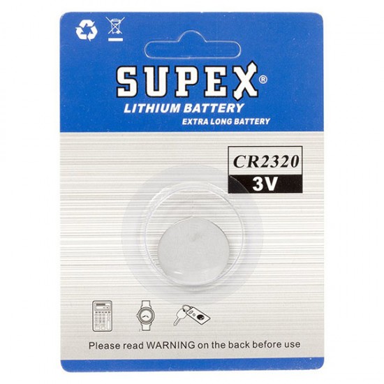 SUPEX CR2320 3V LİTYUM PİL TEKLİ