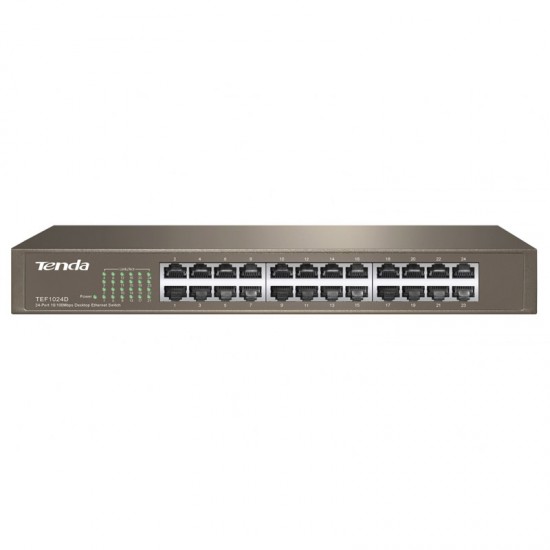 TENDA TEF1024D 10/100 MBPS 24 PORT RACK MOUNT SWITCH