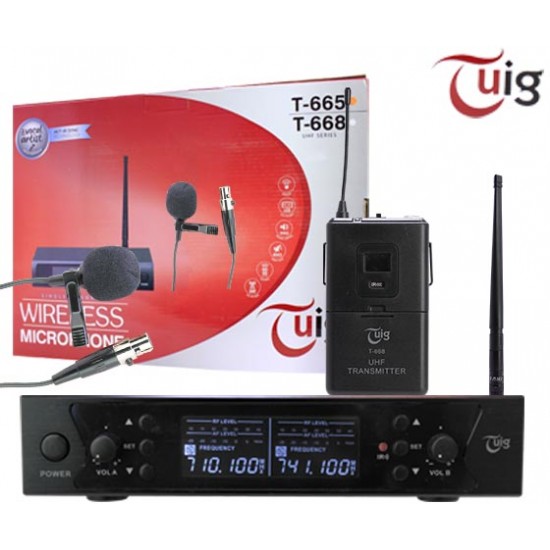 TUIG T-665 1 YAKA KABLOSUZ UHF TELSİZ MİKROFON