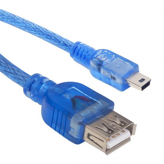 USB 5 PİN ERKEK-USB DİŞİ 1 METRE KABLO MAVİ PRIGE