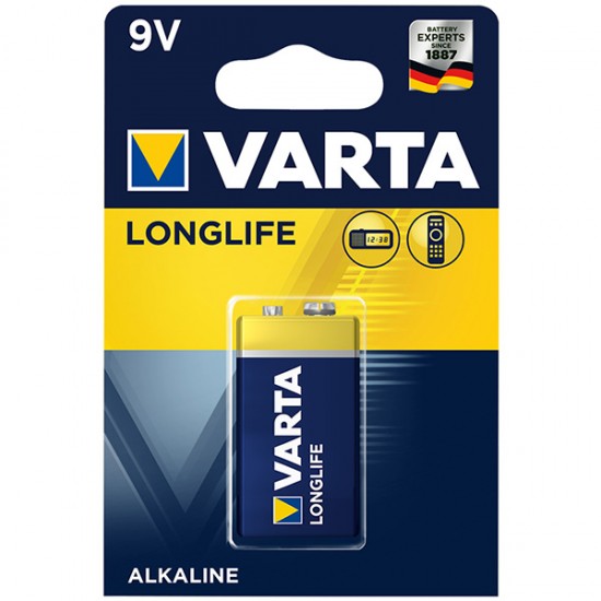 VARTA LONGLIFE POWER ALKALİN 9 VOLT PİL TEKLİ PAKET FİYAT