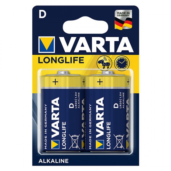 VARTA LONGLIFE POWER ALKALİN BÜYÜK BOY D PİL 2Lİ PAKET FİYAT