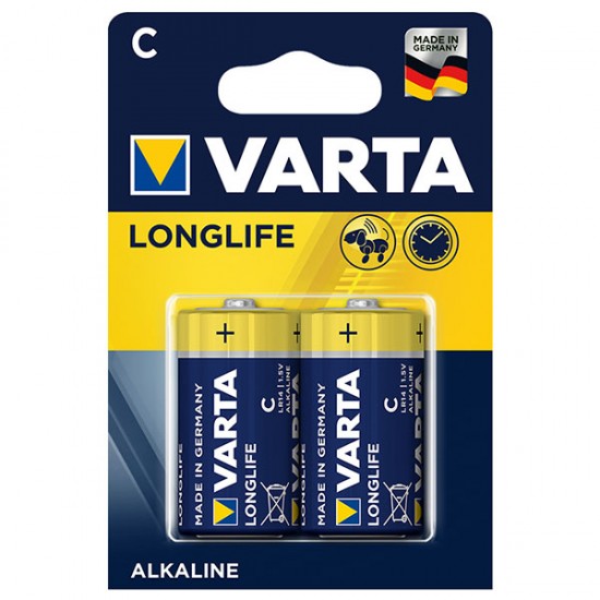 VARTA LONGLIFE POWER ALKALİN ORTA BOY C PİL 2Lİ PAKET FİYAT