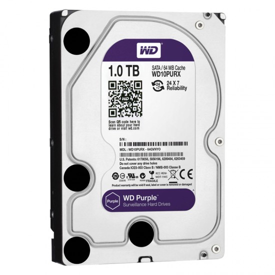 WESTERN DIGITAL PURPLE WD10PURX 1TB SATA 6GB/S 7/24 GÜVENLİK HARDDİSK RFB