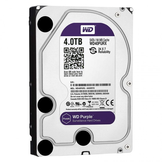 WESTERN DIGITAL PURPLE WD40PURX 4TB SATA 6GB/S 7/24 GÜVENLİK HARDDİSK RFB