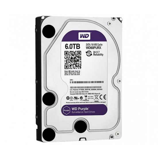 WESTERN DIGITAL PURPLE WD60PURZ 6 TB SATA 6GB/S 7/24 GÜVENLİK HARDDISK