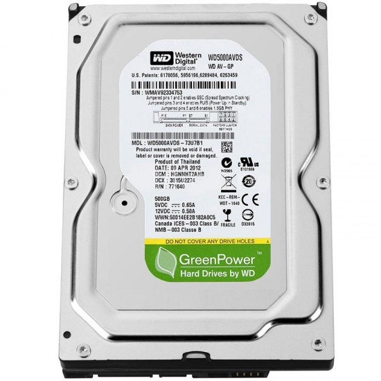 WESTERN DIGITAL WD5000AVVS SATA3 7200 RPM 500 GB HARDDİSK