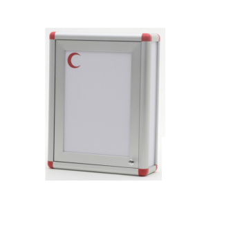 Tek Kapılı Kırmızı Köşeli Ecza Dolabi 