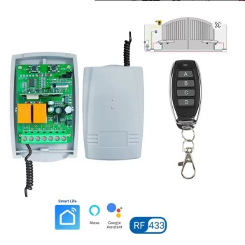 2 kanal garaj kapı acma rf uzaktan kumanda alıcı modul