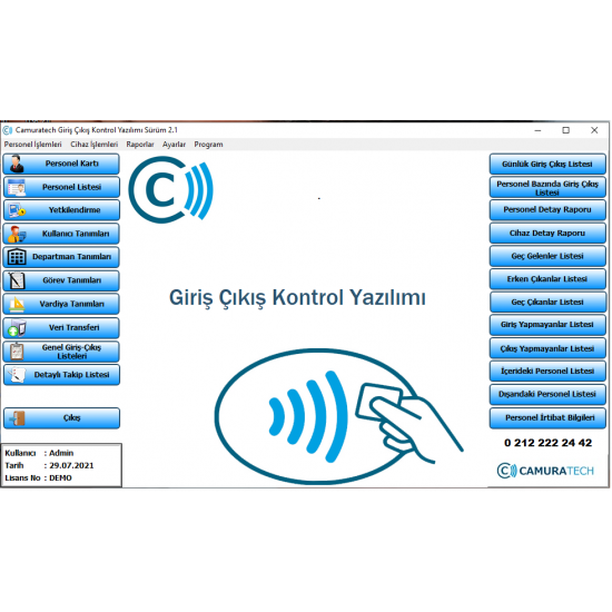 Camuratech giriş çıkış Takip Yazılımı