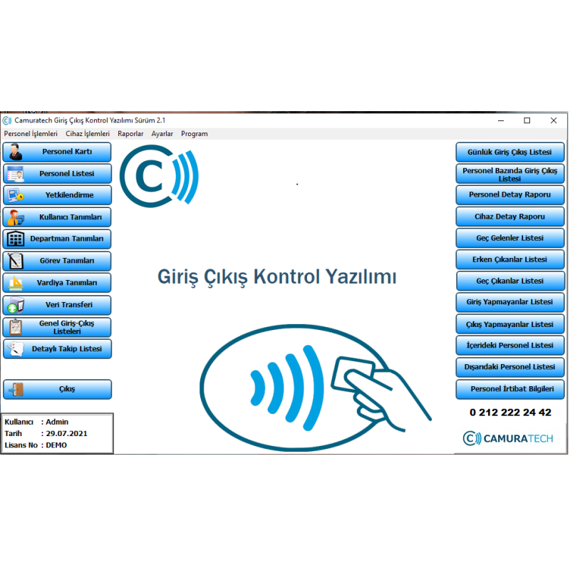 Camuratech Giriş Çıkış Takip Yazılımı fiyat teklifi al