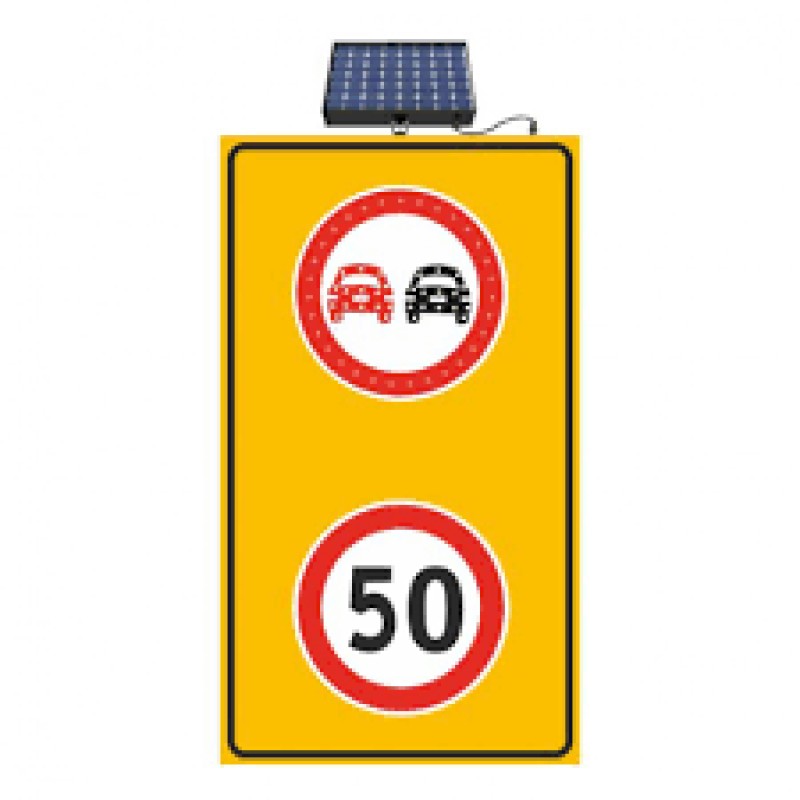 Sollama Yasak Led'li̇ Hiz Li̇mi̇ti̇ 50 Km/H Led'si̇z Sari Zemi̇n 1000X1750 Mm fiyat teklifi al