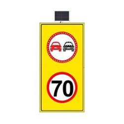 Sollama Yasak Led'li̇ Hiz Li̇mi̇ti̇ 70 Km/H Led'li̇ Sari Zemi̇n 1000X2040 Mm
