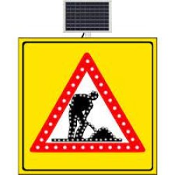 Yolda Çalişma Var Sari Zemi̇n 1000X1000 Mm 