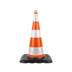 75 Cm Kirilmaz Trafi̇k Koni̇si̇ (3 Reflekti̇fli̇) Ağirlikli 