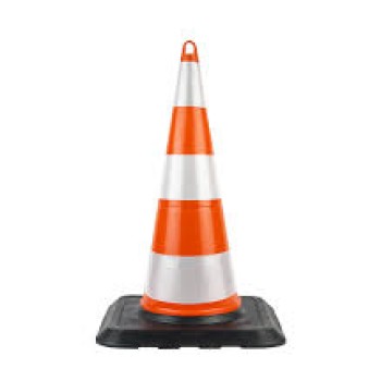 75 Cm Kirilmaz Trafi̇k Koni̇si̇ (3 Reflekti̇fli̇) Ağirlikli 