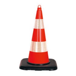 75 Cm Kirilmaz Trafi̇k Koni̇si̇ (Çi̇ft Reflekti̇fli̇) Ağirlikli 