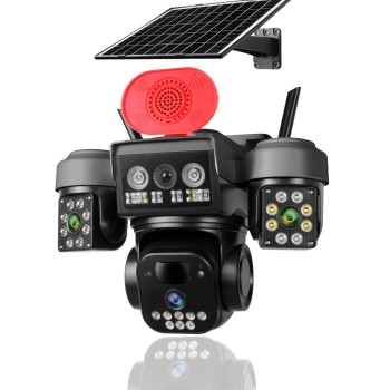 4G 3 adet kamera 1 adet hareketli motorlu bataryalı ve Solar (Güneş) Panelli Full HD Güvenlik kamerası