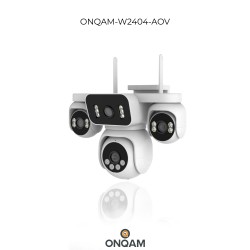 Wifi 2.4 Ghz 4 KAMERALI Wifi Ev & iş yeri modemine telefon wifisine Bağlanabilen bataryasız adaptörlü Güvenlik Kamerası
