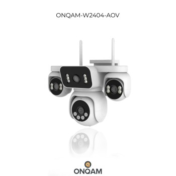 Wifi 2.4 Ghz 4 KAMERALI Wifi Ev & iş yeri modemine telefon wifisine Bağlanabilen bataryasız adaptörlü Güvenlik Kamerası