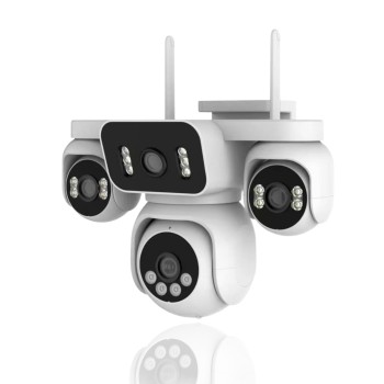 Wifi 2.4 Ghz 4 KAMERALI Wifi Ev & iş yeri modemine telefon wifisine Bağlanabilen bataryasız adaptörlü Güvenlik Kamerası