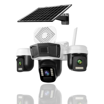 4G 3 adet kameralı 1 adet hareketli (motorlu) 2 adet manuel Sim kart ile çalışan bataryalı ve Solar (Güneş) Panelli Full HD Güvenlik kamerası