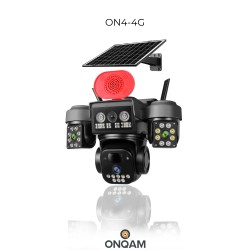 Solar Wifi 3 KAMERALI 2.4 Ghz Ev & iş yeri modemine telefon wifisine Bağlanabilen bataryasız adaptörlü Güvenlik Kamerası
